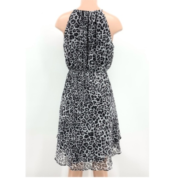 Collective Concepts Leopard Animal Print Chiffon Dress Size Small - Picture 2 of 8